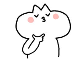 HELLO ! White kitten. sticker #4388924