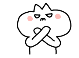 HELLO ! White kitten. sticker #4388925