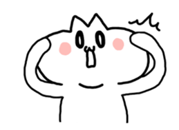 HELLO ! White kitten. sticker #4388927