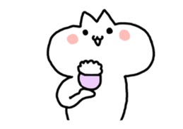 HELLO ! White kitten. sticker #4388931