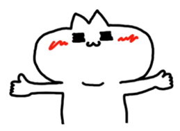 HELLO ! White kitten. sticker #4388934