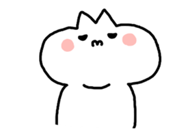 HELLO ! White kitten. sticker #4388939