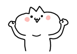 HELLO ! White kitten. sticker #4388943