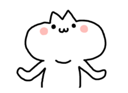 HELLO ! White kitten. sticker #4388945