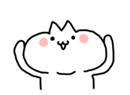 HELLO ! White kitten. sticker #4388954