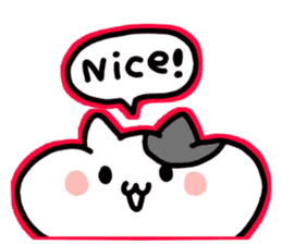 HELLO ! White kitten. 2 sticker #4389401