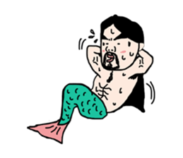 I woke up, found myself as mermaid. sticker #4390500