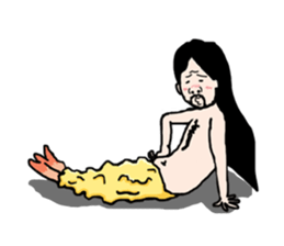 I woke up, found myself as mermaid. sticker #4390508