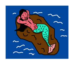 I woke up, found myself as mermaid. sticker #4390513