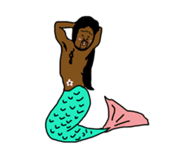 I woke up, found myself as mermaid. sticker #4390514