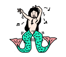I woke up, found myself as mermaid. sticker #4390516