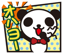 white&black panda American comic style sticker #4390920