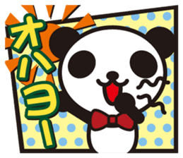 white&black panda American comic style sticker #4390920