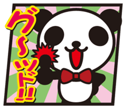 white&black panda American comic style sticker #4390922
