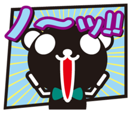 white&black panda American comic style sticker #4390923