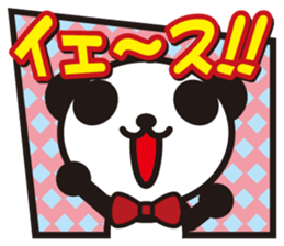 white&black panda American comic style sticker #4390924
