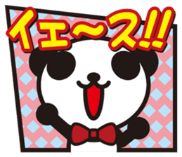 white&black panda American comic style sticker #4390924