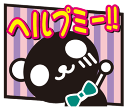 white&black panda American comic style sticker #4390925