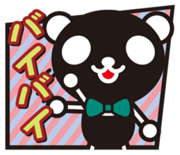 white&black panda American comic style sticker #4390927