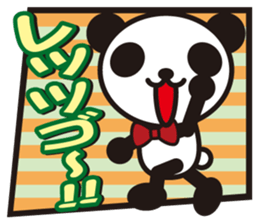 white&black panda American comic style sticker #4390928