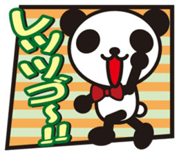 white&black panda American comic style sticker #4390928