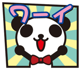 white&black panda American comic style sticker #4390930