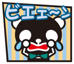 white&black panda American comic style sticker #4390933