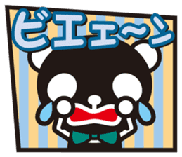 white&black panda American comic style sticker #4390933