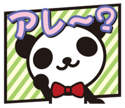 white&black panda American comic style sticker #4390934