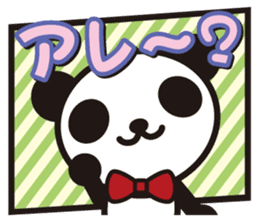 white&black panda American comic style sticker #4390934