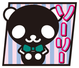 white&black panda American comic style sticker #4390935