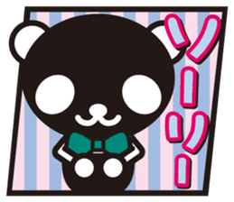 white&black panda American comic style sticker #4390935