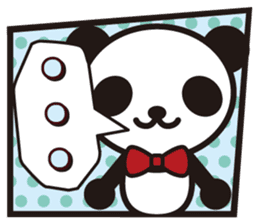 white&black panda American comic style sticker #4390936