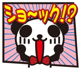 white&black panda American comic style sticker #4390938