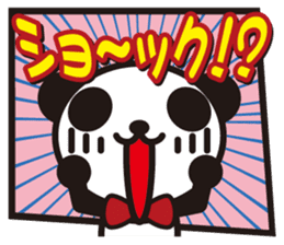 white&black panda American comic style sticker #4390938