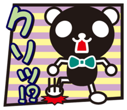 white&black panda American comic style sticker #4390939