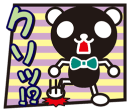 white&black panda American comic style sticker #4390939