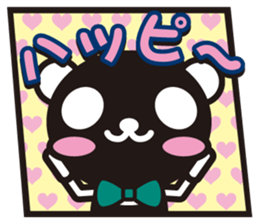 white&black panda American comic style sticker #4390941