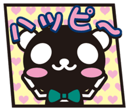 white&black panda American comic style sticker #4390941