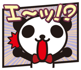 white&black panda American comic style sticker #4390942