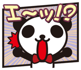 white&black panda American comic style sticker #4390942