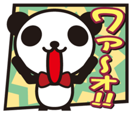 white&black panda American comic style sticker #4390944