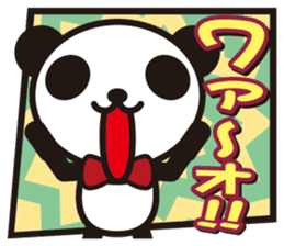 white&black panda American comic style sticker #4390944