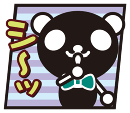 white&black panda American comic style sticker #4390945