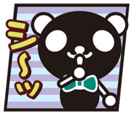 white&black panda American comic style sticker #4390945