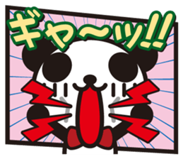 white&black panda American comic style sticker #4390946