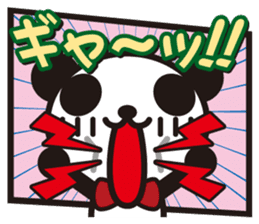 white&black panda American comic style sticker #4390946
