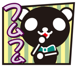 white&black panda American comic style sticker #4390947