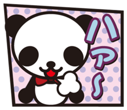 white&black panda American comic style sticker #4390948