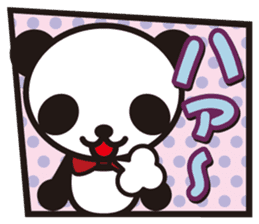 white&black panda American comic style sticker #4390948